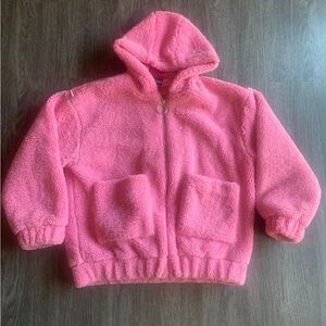 Oversized current mood fluffy pink coat